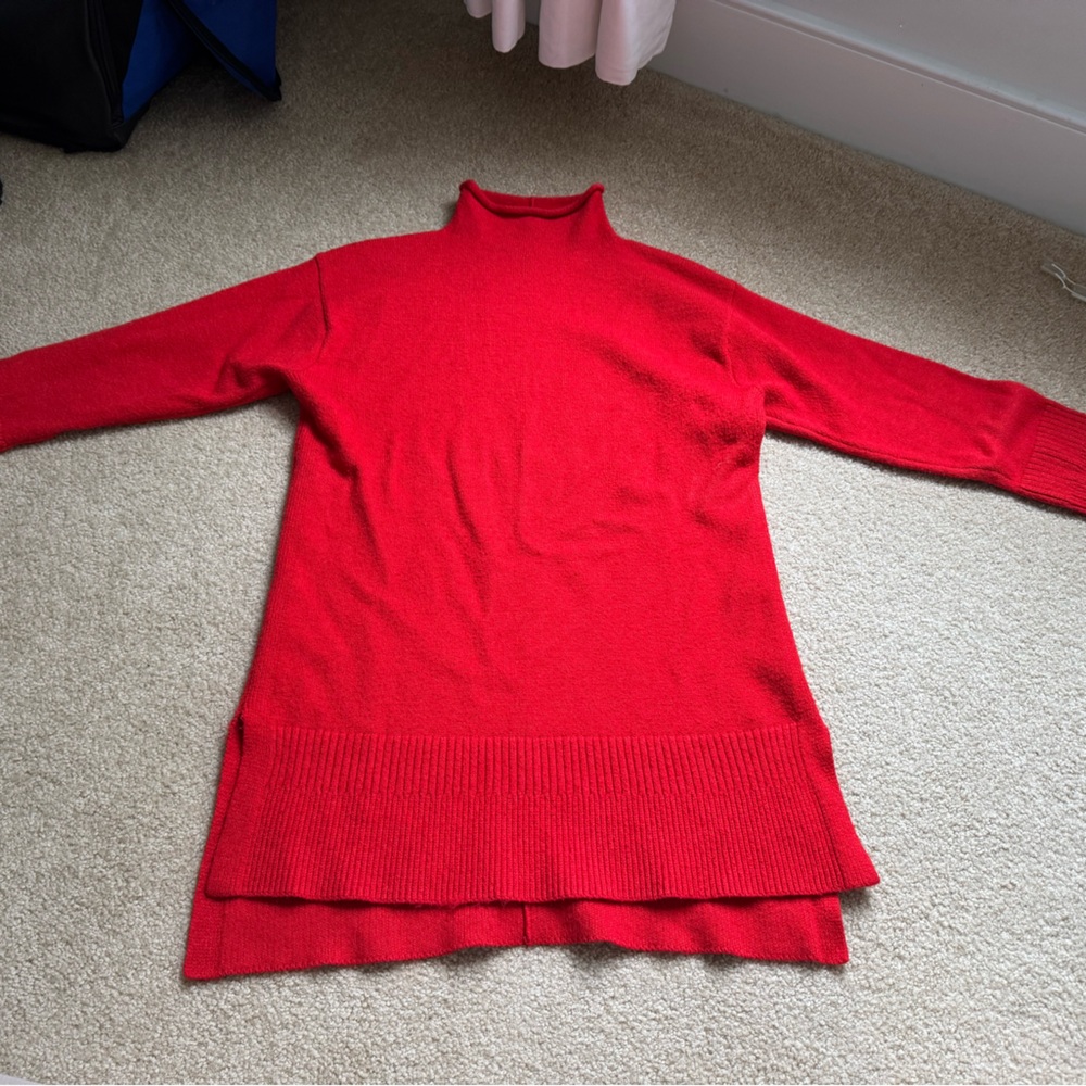 Red mock neck Moth sweater